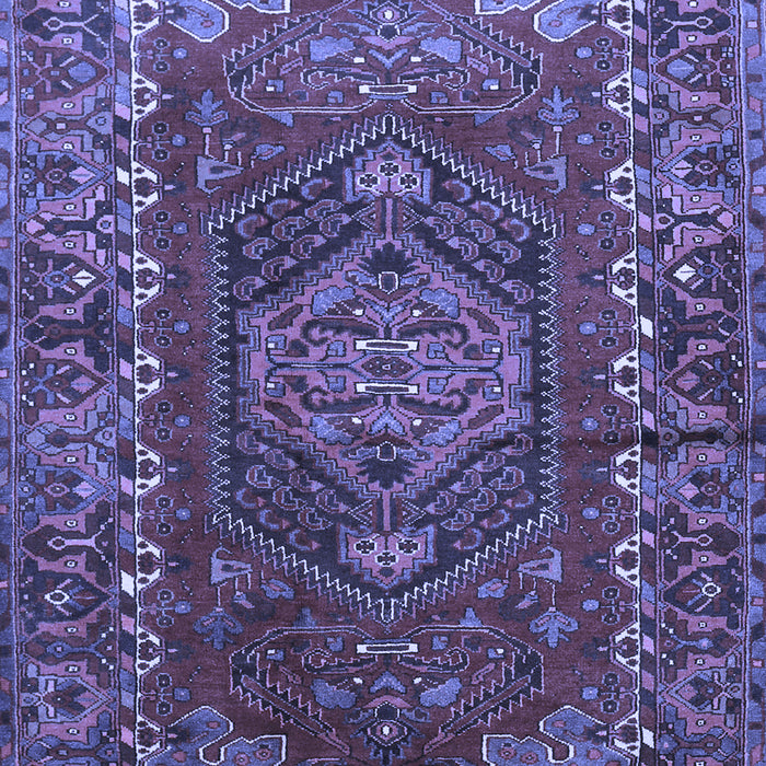 Machine Washable Persian Blue Traditional Rug, wshtr679blu