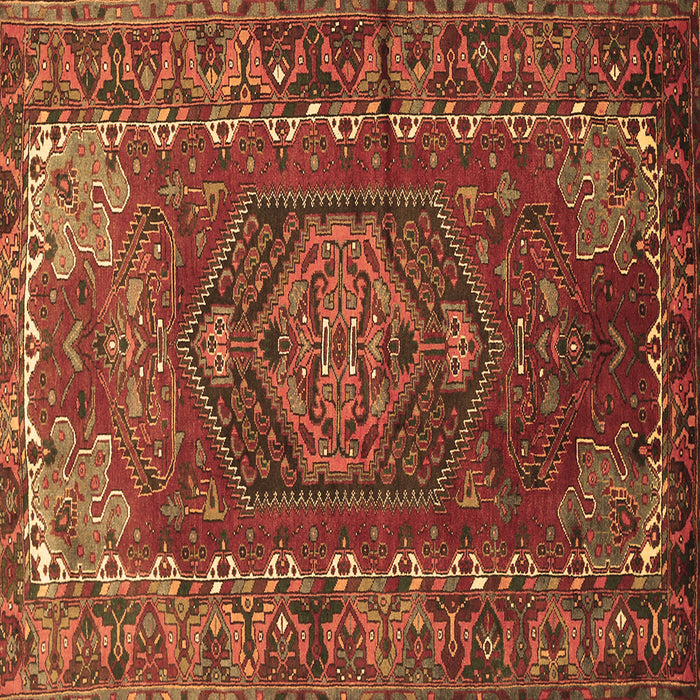 Square Persian Brown Traditional Rug, tr679brn