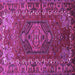 Square Machine Washable Persian Purple Traditional Area Rugs, wshtr679pur