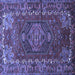 Square Persian Blue Traditional Rug, tr679blu