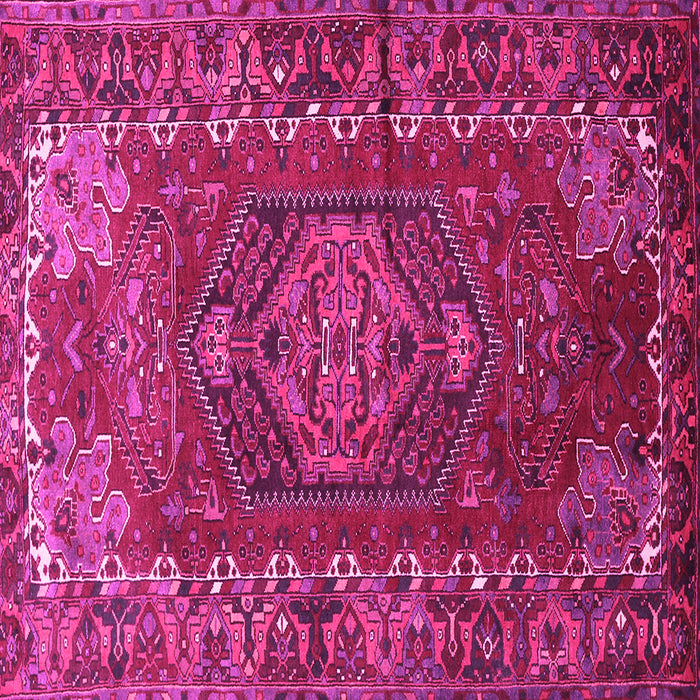 Square Machine Washable Persian Pink Traditional Rug, wshtr679pnk