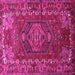 Square Machine Washable Persian Pink Traditional Rug, wshtr679pnk