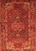 Serging Thickness of Machine Washable Persian Orange Traditional Area Rugs, wshtr679org