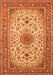 Medallion Orange Traditional Rug, tr67org