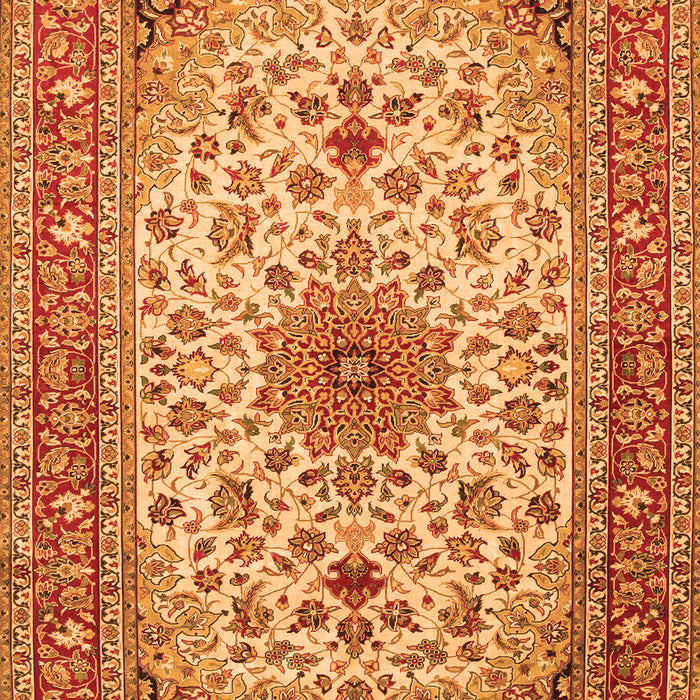 Medallion Orange Traditional Rug, tr67org