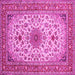 Square Medallion Pink Traditional Rug, tr67pnk