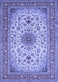 Medallion Blue Traditional Rug, tr67blu