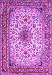 Medallion Purple Traditional Rug, tr67pur