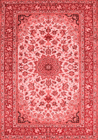 Medallion Red Traditional Rug, tr67red