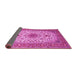 Sideview of Medallion Pink Traditional Rug, tr67pnk