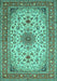 Medallion Turquoise Traditional Rug, tr67turq