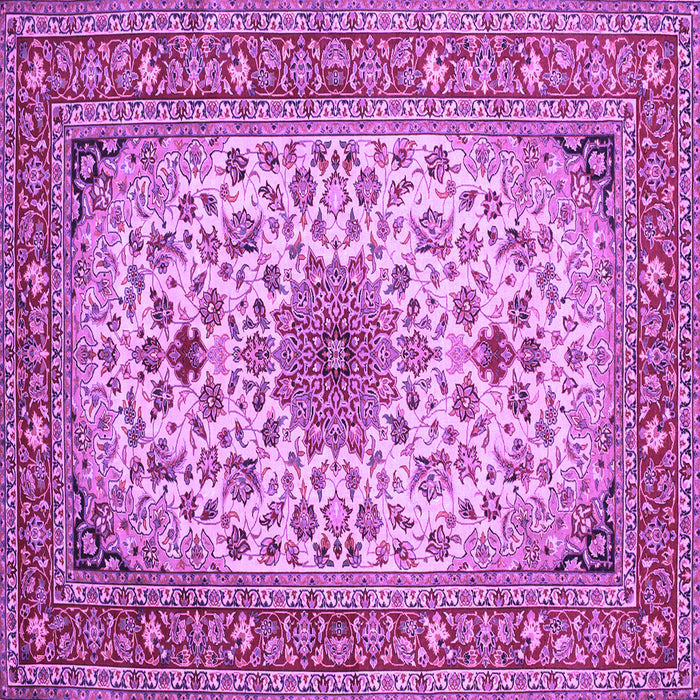 Square Medallion Purple Traditional Rug, tr67pur