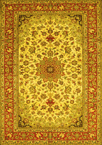 Medallion Yellow Traditional Rug, tr67yw