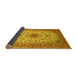 Sideview of Medallion Yellow Traditional Rug, tr67yw