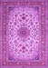 Machine Washable Medallion Purple Traditional Area Rugs, wshtr67pur