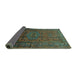 Sideview of Persian Turquoise Traditional Rug, tr680turq