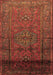 Machine Washable Persian Brown Traditional Rug, wshtr680brn