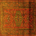 Square Persian Yellow Traditional Rug, tr680yw