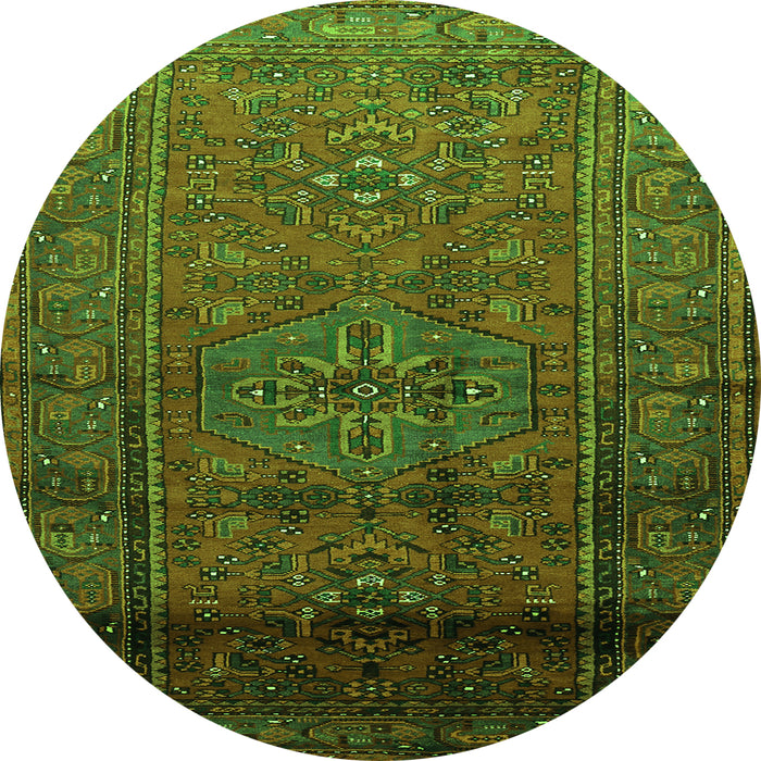 Machine Washable Persian Green Traditional Area Rugs, wshtr680grn