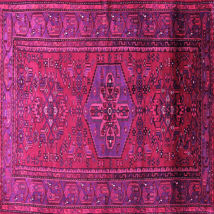 Square Machine Washable Persian Pink Traditional Rug, wshtr680pnk