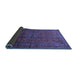 Sideview of Persian Blue Traditional Rug, tr680blu