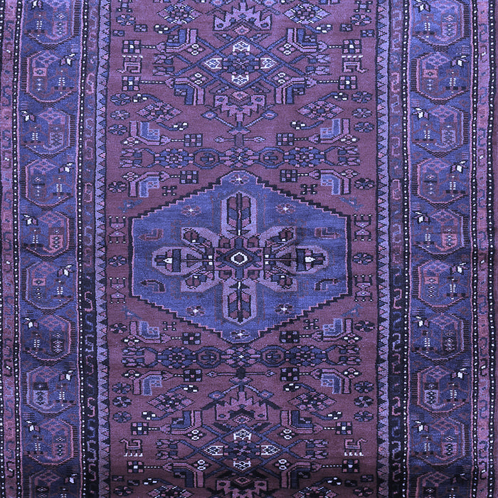Machine Washable Persian Blue Traditional Rug, wshtr680blu
