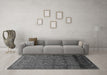 Machine Washable Persian Gray Traditional Rug in a Living Room,, wshtr680gry