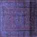 Square Persian Blue Traditional Rug, tr680blu