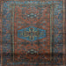 Square Machine Washable Persian Light Blue Traditional Rug, wshtr680lblu