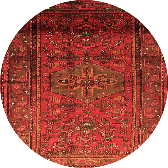 Machine Washable Persian Orange Traditional Area Rugs, wshtr680org