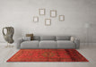 Machine Washable Persian Orange Traditional Area Rugs in a Living Room, wshtr680org