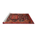 Sideview of Machine Washable Traditional Sienna Brown Rug, wshtr681