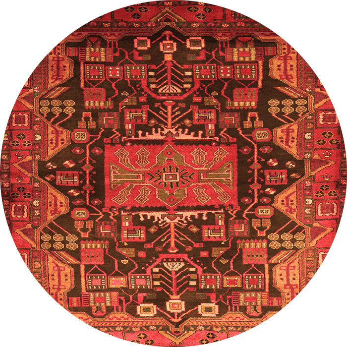 Machine Washable Animal Orange Traditional Area Rugs, wshtr681org