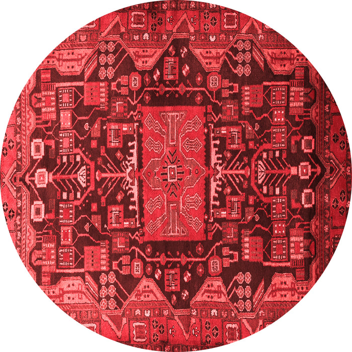 Machine Washable Animal Red Traditional Rug, wshtr681red