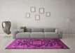 Machine Washable Animal Purple Traditional Area Rugs in a Living Room, wshtr681pur