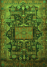 Animal Green Traditional Rug, tr681grn