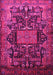 Machine Washable Animal Pink Traditional Rug, wshtr681pnk