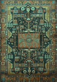 Animal Turquoise Traditional Rug, tr681turq