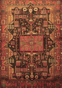 Animal Brown Traditional Rug, tr681brn