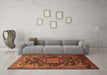 Machine Washable Animal Brown Traditional Rug in a Living Room,, wshtr681brn