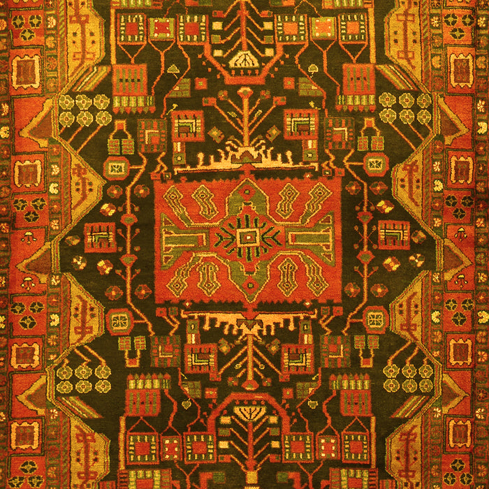 Animal Yellow Traditional Rug, tr681yw