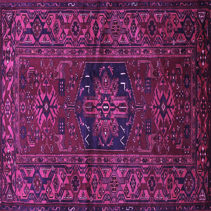 Square Persian Purple Traditional Rug, tr682pur