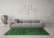 Machine Washable Persian Emerald Green Traditional Area Rugs in a Living Room,, wshtr682emgrn