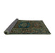 Sideview of Persian Turquoise Traditional Rug, tr682turq
