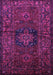 Machine Washable Persian Purple Traditional Area Rugs, wshtr682pur