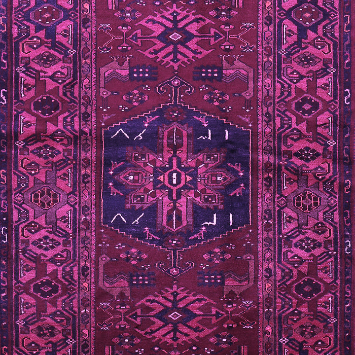 Machine Washable Persian Purple Traditional Area Rugs, wshtr682pur