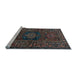 Sideview of Machine Washable Persian Light Blue Traditional Rug, wshtr682lblu