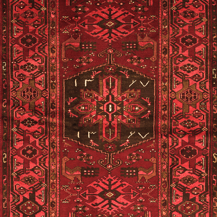 Serging Thickness of Machine Washable Persian Orange Traditional Area Rugs, wshtr682org