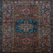Square Persian Light Blue Traditional Rug, tr682lblu
