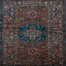 Square Machine Washable Persian Light Blue Traditional Rug, wshtr682lblu